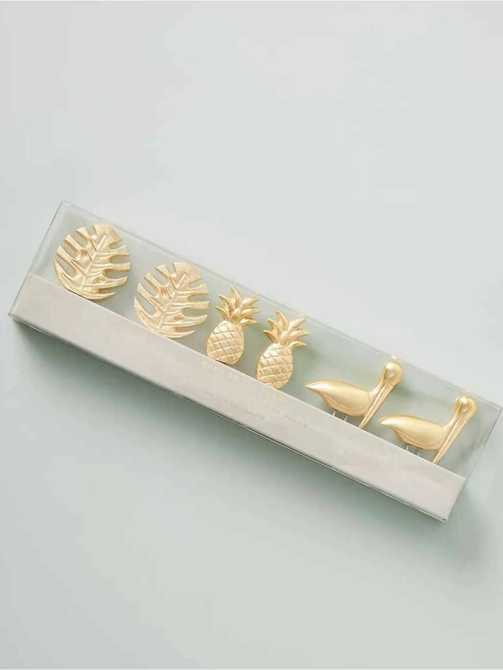 Anthropologie Selva Corn on the Cob Holders, Set of 3 Pairs — NIB $32